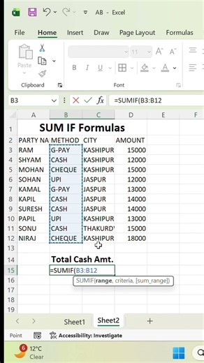 #Sumif #formula #sumifformula