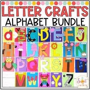 Letter Crafts Activity | Early Literacy Alphabet Art | Pre-K or Kindergarten