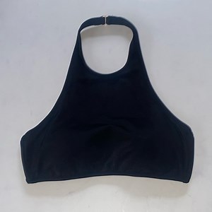 Victoria’s Secret Black Halter High Neck Swim Bikini Bra Crop Top Stretch XS