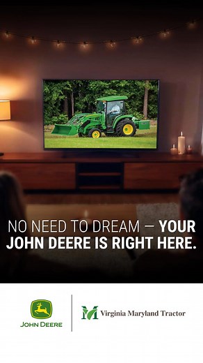 No more daydreaming—your John Deere is closer than you think. Whether it’s for your land, your work, or your weekend plans, we’ve got the equipment you need, right here in Virginia and Maryland. ✨ Premium equipment ✨ Local expertise ✨ Financing options available | Virginia Maryland Tractor