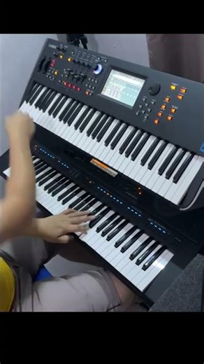 双电子琴演奏 真情比酒浓 (Cover by~Bu) #shorts