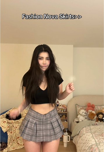 Stylish Plaid Micro Mini Skort and Crop Top Outfits
