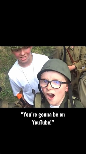 This kid was STOKED #ww2 #history #play #reenactment