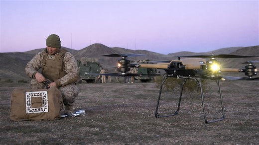 Watch marines resupply troops using drones