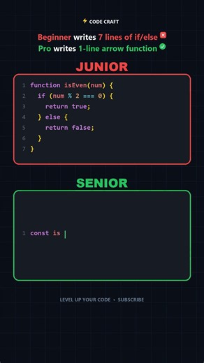 Simple JavaScript If-Else vs Arrow Function #javascript #coding #viral