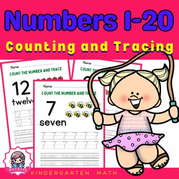 Engaging Counting and Tracing Numbers 1-20 Worksheets | Math Skills Practice