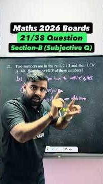 21/38: CBSE Class 10 Maths Board Paper 2025 | Hardest Question Explained #cbse #maths #class10