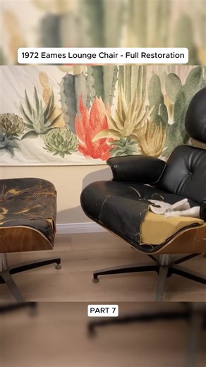 1972 Eames Lounge Chair Full Restoration #viral #woodworkingproject #DIY #built