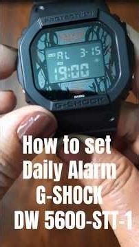 Discover the simple steps to set daily alarm on your Casio DW-5600-STT-1 and never miss again!#casio
