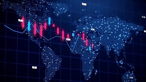 World financial data analysis trend chart