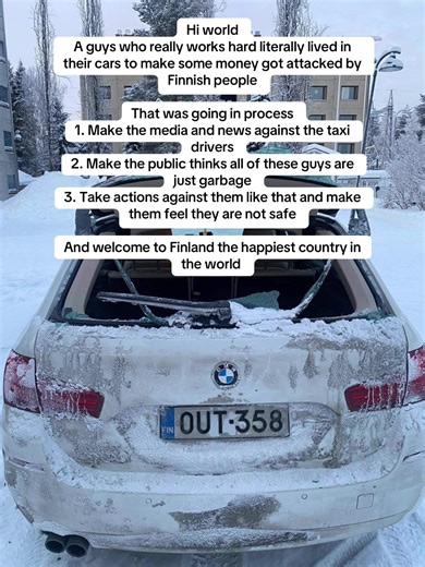 Taxi Cars in Finland Under Attack: A Worker’s Struggle