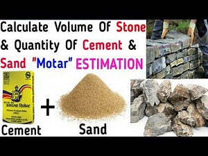 how to calculate cement sand and stone in wall\\ quantity of cement sand and stone in stone masonary