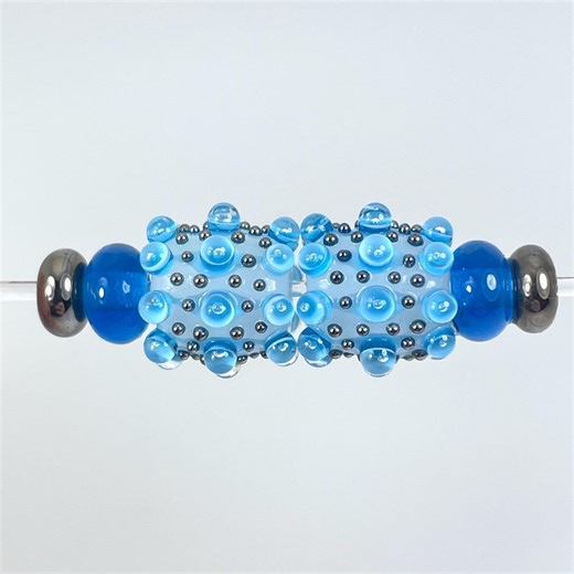 Handmade Lampwork Glass Beads With Spacer Beads – Pair for Earrings, Artisan Jewelry Making - Etsy