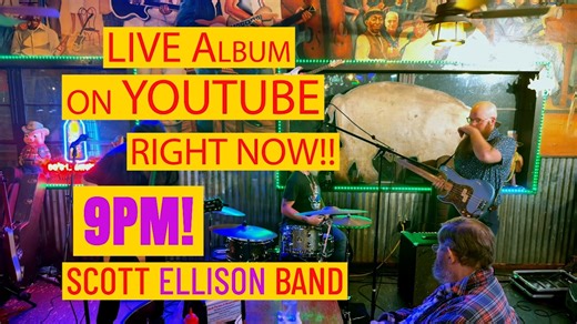 🎸🎸🎸🎸🎸🎸Right Now!! on You Tube!😎😎😎😎😎😎😎 HAPPY NEW YEAR!! **** CHECK THE COMMEMTS **** 🌟💫😎Scott Ellison, a prolific and seasoned blues guitarist from Tulsa, Ok, grinds out a Rockin' Set, live at "BB's Lawnside BBQ", Kansas City MO.🎸😎💓 The Scott Ellison Band - Scott Ellison, Cody Woods and Sebastian Luzondo - delivers a spot-on mix of original tunes and a unique flavor to The Greatest Blues you know and love. Go ahead, dance right where you are! 🕺🤸‍♀️😁💥💥 #ScottEllisonBand #Al