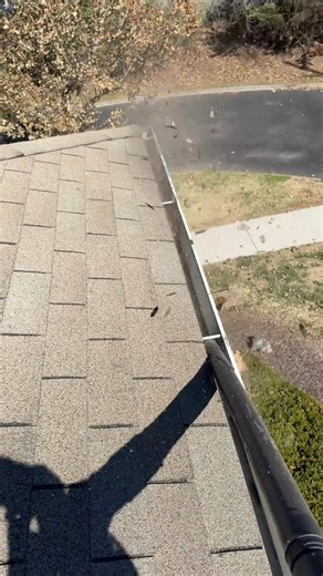 Let's arrest those dirty gutters! Call us today! #GutterCleaning #CleanGutters #GutterRepair #Cleanwithme | Marshall Cleaning Service