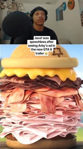Jace! was speechless after seeing Arby’s ad in the new GTA 6 trailer 😂 #iayze #jace