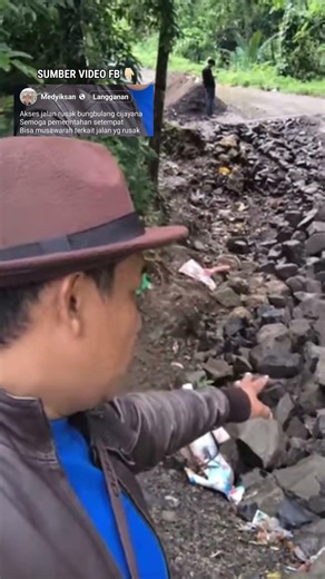 Damaged road access to Bungbulang Ciyana, Garut, West Java #tenggarutregency #West Java #suararakyat