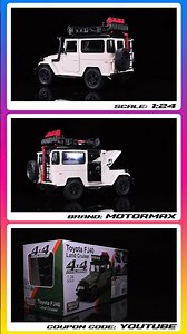 Toyota FJ40 Land Cruiser Beige "4x4 Overlanders" Series 1/24 Diecast Model Car by Motormax 4K