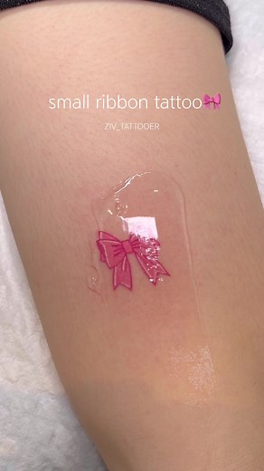 Small Ribbon Tattoo Design by ZIV_TATTOOER
