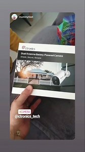 1.2K views · 27 reactions | Afin d'offrir aux clients une expérience de surveillance fluide, l'équipe de Ctronics a conçu une nouvelle caméra wifi avec la double antenne. Cette double antenne de 4 dB garantit que la caméra obtient un signal wifi deux fois plus fort que la caméra de sécurité wifi normale. Vous n'avez plus à vous soucier de la mise en mémoire tampon ou du bégaiement vidéo. . . Écoutez nos clients | Ctronics | Facebook