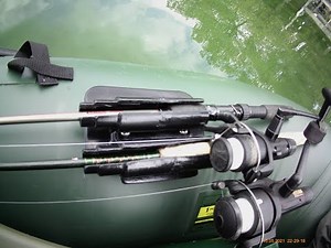 DIY Rod holder for Inflatables with Scotty mounts or other boats. No more tangles casting!