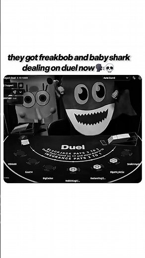 Freakbob and Baby Shark Took Over Duel Casino?! 😭🦈 | Live Blackjack