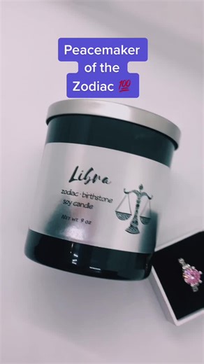 Libra ♎️ Zodiac Birthstone Candle#fyp #foryou #libra#pinktourmaline #octoberbirthstone#zodiacsigns #zodiactiktok