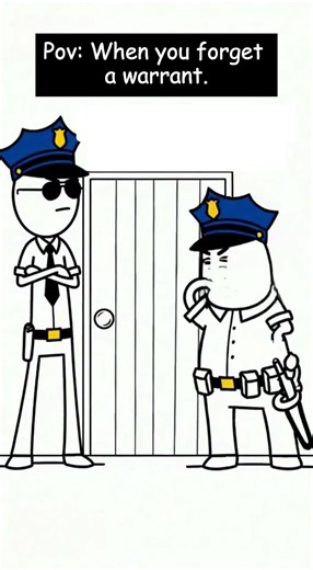 Pov: When you forget a warrant. #shorts #stickfigureanimations #stickfigureart