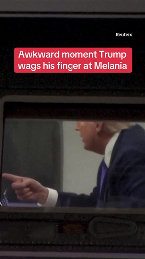 Trump wagged his finger at his wife Melania as the pair appeared to engage in a heated conversation on board the Marine One. #Trump #Melania #USA #politics