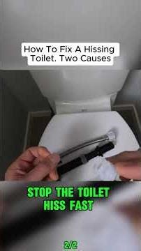 #toilet #SimpleFix #homerepair #plumbing How to fix a hissing toilet. Two causes.
