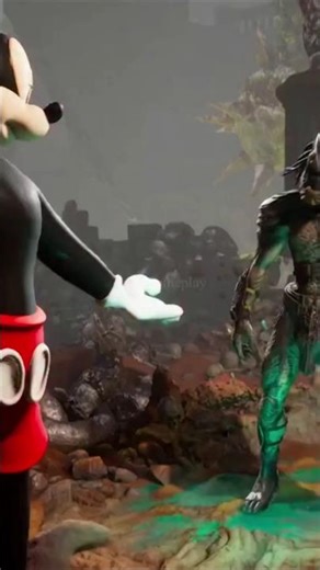 Mickey Mouse Vs Predator ☠️ #viral #youtubeshorts #shortfeed #shorts