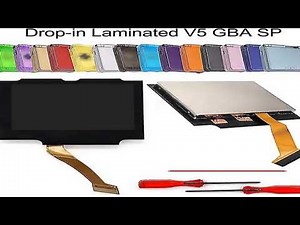 Laminated V5 IPS GBA SP Backlight Backlit LCD Replacement Mod Kits For Game Boy Advance SP