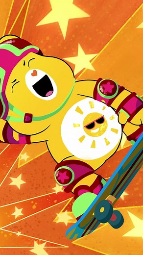 Funshine Bear Skateboarding Tricks | Care Bears