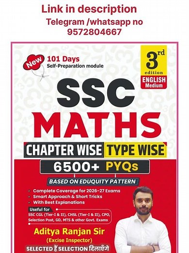 SSC math pdf Aditya Ranjan #pdf #ssc