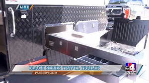 Thanks again ABC4 Utah for stopping by! Enjoy the great outdoors in its entirety with the 2021 Black Series HQ19! This trailer is built for the rugged lifestyle. The extreme offroad trailer has fully independent suspension, offroad coil springs and tires, rock sliders, and more! Dig deep into nature and learn more at parrisrv.com! | Parris RV