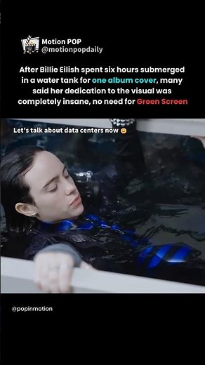 billie eilish spent hours underwater just to create one haunting album cover #billieeilish