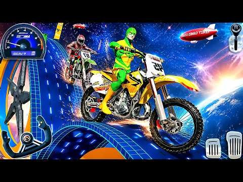Superhero GT Bike Racing Stunt 3D - Extreme Motocross Bike Driving | Android Gameplay