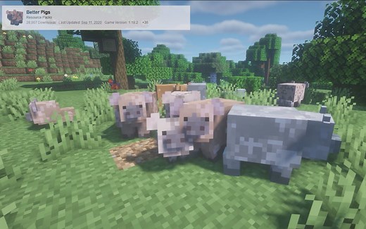 【动物系列材质包】让Minecraft的动物更加可爱吧！幻想重构＋Better系列_哔哩哔哩bilibili