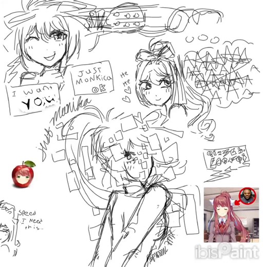 Just Monika #ddlc #art #ibspaint #monika #tuff | digital art