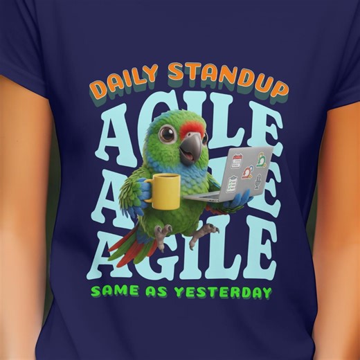 Funny Agile Parrot PNG - Daily Standup Same as Yesterday - Digital Download - Etsy