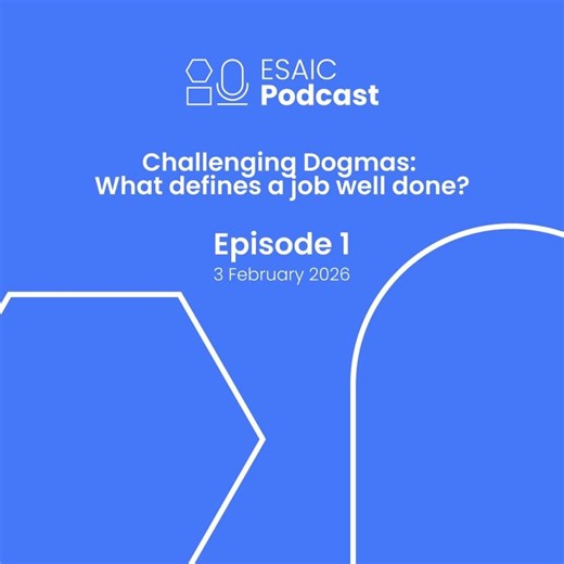 🎙️ Season 5, Episode 1 | Challenging Dogmas: What defines a job well-done? In this episode of the ESAIC Podcast, our experts, Dr Paul McConnell and Prof. Gernot Marx, question traditional measures of success, explore patient-centred outcomes beyond mortality, and reflect on the roles of technology, data, and institutions in moving towards more holistic perioperative care. https://zurl.co/ImXB2 #anaesthesiology #intensivecare #ESAIC #ESAICpodcast | European Society of Anaesthesiology and Intensi