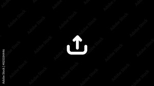 Uploading file icon animation, send file icon, upload sign, upload arrow,.