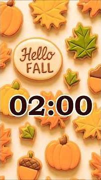 🍁 2-Minute Fall Decorated Sugar Cookies Timer – Cozy Autumn Countdown 🍪