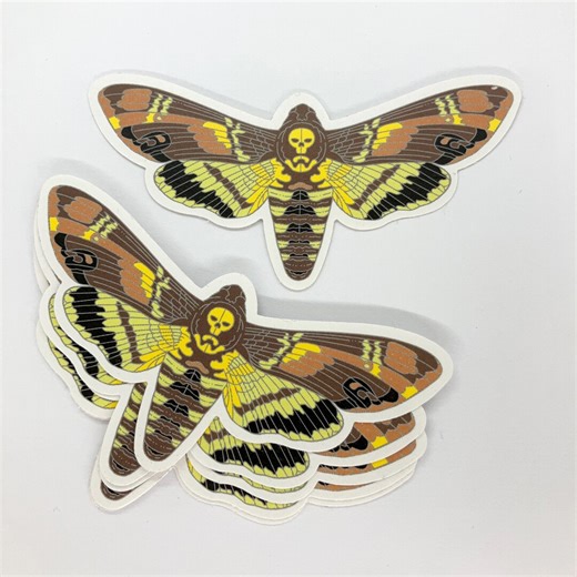 Death's Head Hawkmoth Die Cut Sticker - Laptop Decal - Eco-friendly, Made From Biodegradable Materials - Etsy UK