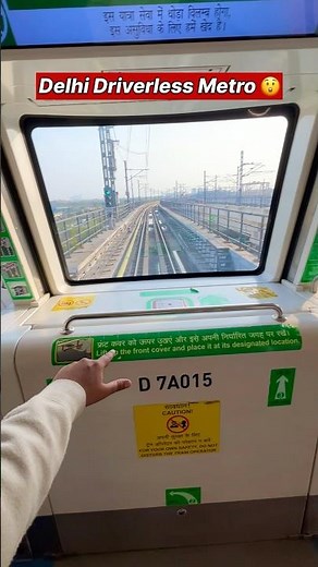 Delhi Driverless Metro 🚆 | India’s First Fully Automatic Metro Train 😳 | Front Seat View