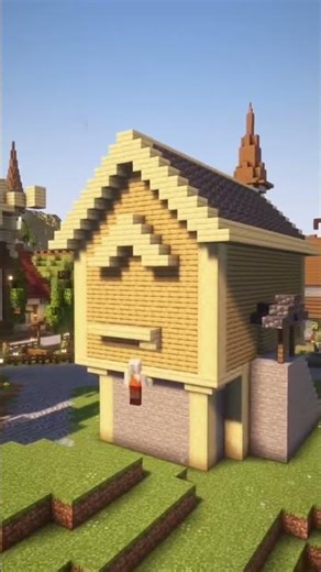 Day 34 of building a fantasy town in Minecraft! Cosy cottage #minecraft #minecraftbuilds #minecraft