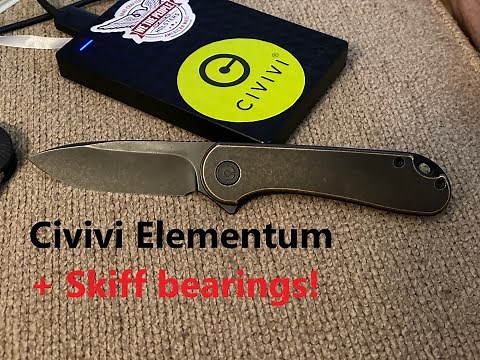 Civivi Elementum Skiff Bearings install
