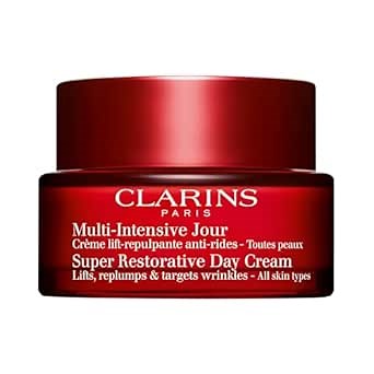 Clarins Super Restorative Day Cream | Anti-Aging Moisturizer For Mature Skin Weakened By Hormonal Changes | Replenishes, Illuminates & Densifies Skin | Lifts & Smoothes | Targets Age Spots & Wrinkles