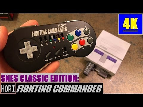 Hori Fighting Commander SNES Classic Edition Wireless Controller Review Unboxing 4K!