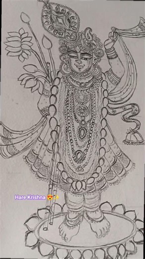 Krishna Madhubani Art 🎨✨ | Traditional Indian Folk Drawing #Shorts#trending #artwork #youtubeshorts